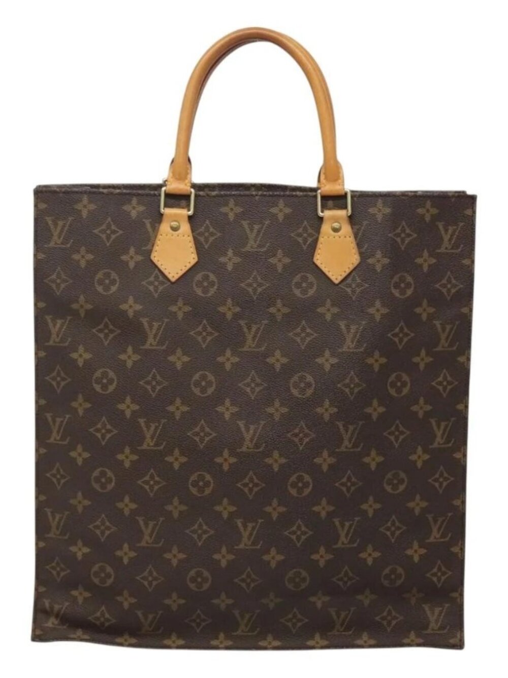 LOUIS VUITTON Monogram Sac Plat Hand Bag M51140 LV Auth - Picture 2 of 13